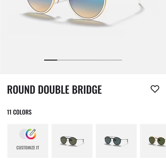 Ray ban- Round Double Bridge New Without Box $216 retail - Picture 2 of 5